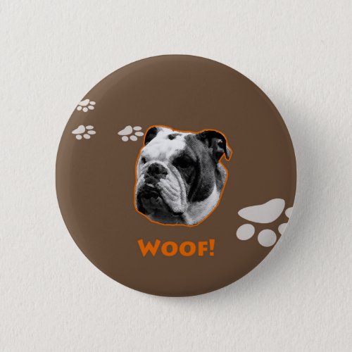 English Bulldog Woof Button