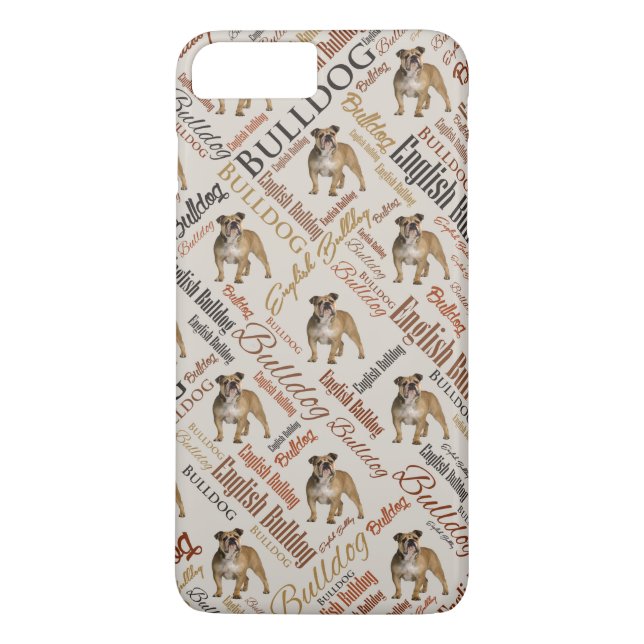 English Bulldog Word Art Case-Mate iPhone Case (Back)
