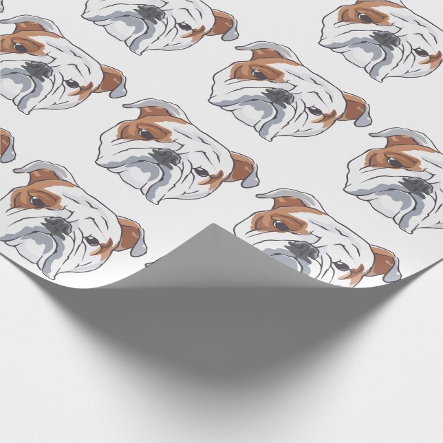 English Bulldog Wrapping Paper (Corner)