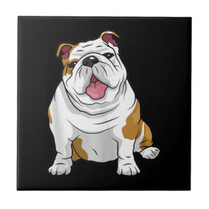 English Bulldogs Awesome Funny Bulldog Pups Dogs Ceramic Tile