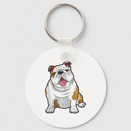 ENGLISH BULLDOGS Awesome Funny Bulldog Pups Dogs Keychain