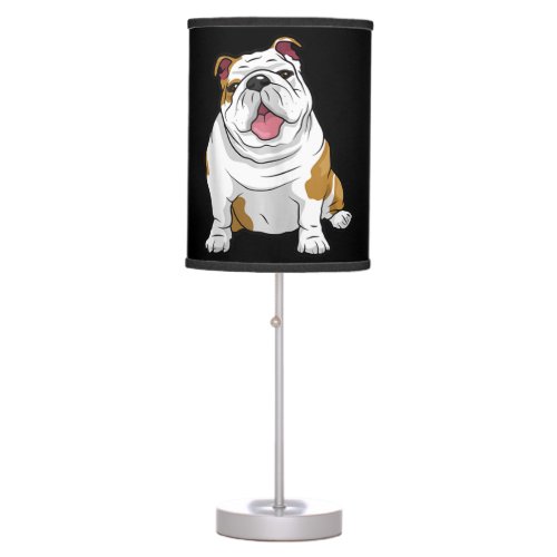 English Bulldogs Awesome Funny Bulldog Pups Dogs Table Lamp