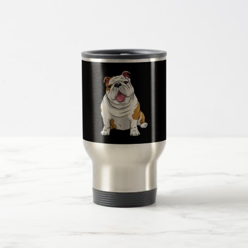 English Bulldogs Awesome Funny Bulldog Pups Dogs Travel Mug