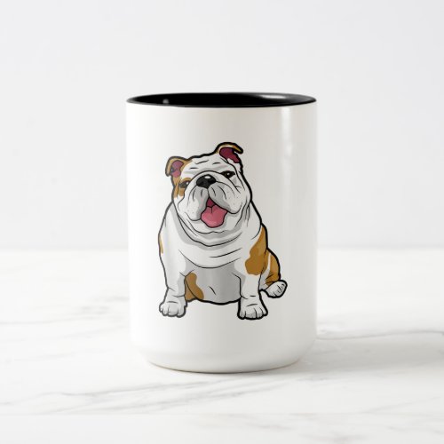 ENGLISH BULLDOGS Awesome Funny Bulldog Pups Dogs Two_Tone Coffee Mug