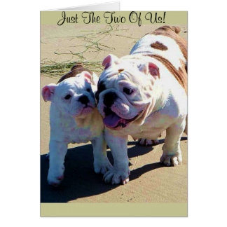 English Bulldogs Just The Two Of Us! Cards