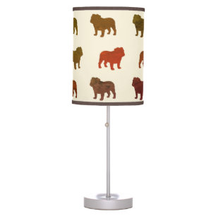 English Bulldogs Pattern Table Lamp