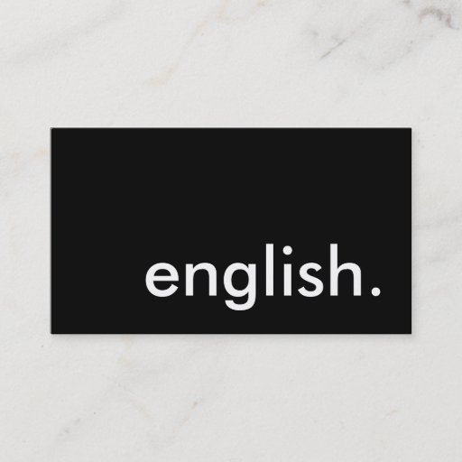 Customizable english. business cards