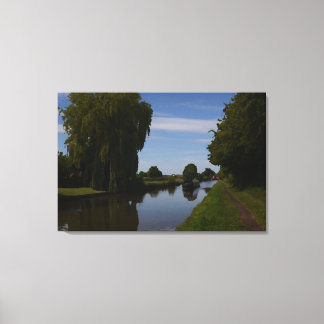 English Canal Scene Canvas Print