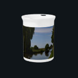 English Canal Scene Drink Pitcher<br><div class="desc">English canal scene with traditional narrowboat.</div>