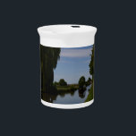 English Canal Scene Drink Pitcher<br><div class="desc">English canal scene with traditional narrowboat.</div>