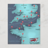 English Channel Nautical Map (Back)