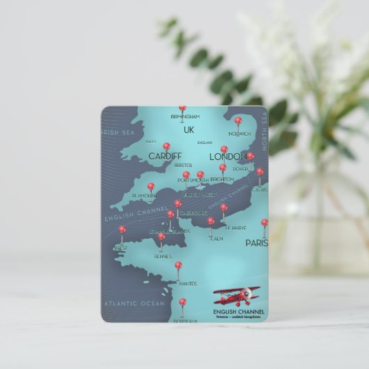 English Channel Nautical Map (Standing Front)