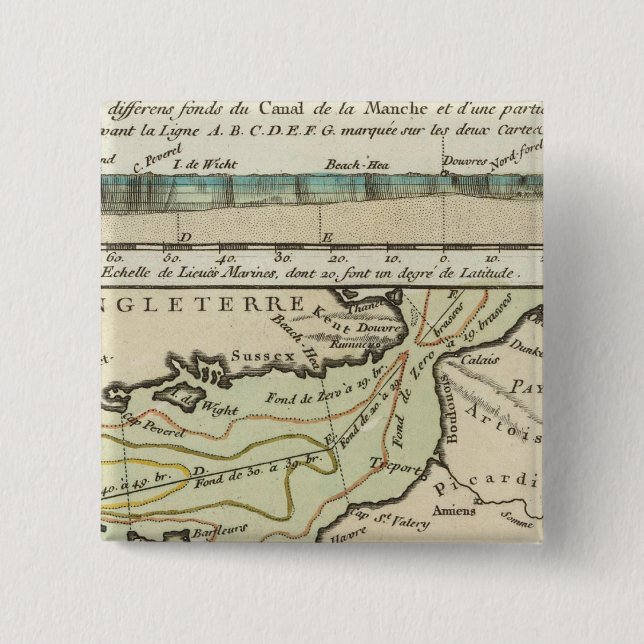 English Channel Pinback Button (Front)