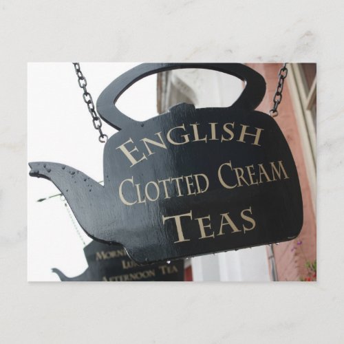 English Clotted Cream Tea sign Postcard