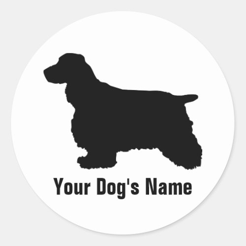 English Cocker Spaniel イングリッシュコッカースパニエル Classic Round Sticker