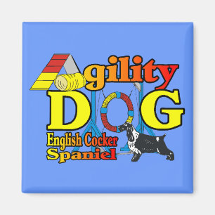 English Cocker Spaniel Agility Gifts Magnet