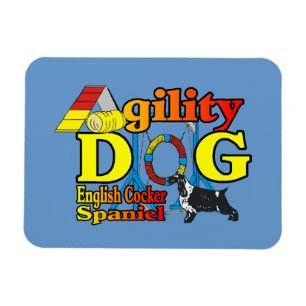 English Cocker Spaniel Agility Magnet