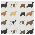 English Cocker Spaniel all colors silos Fabric