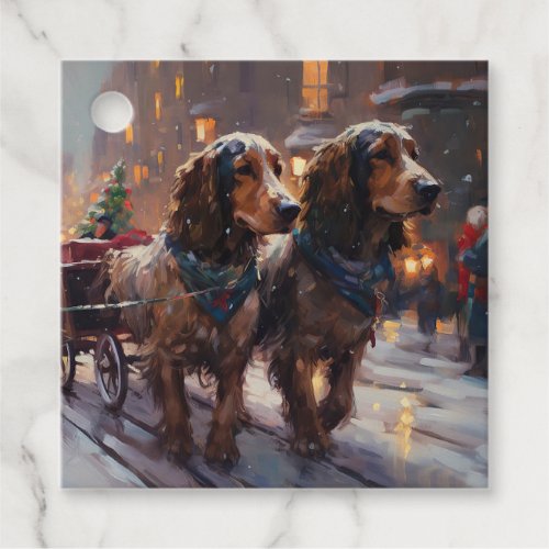 English Cocker Spaniel Christmas Festive Season Favor Tags