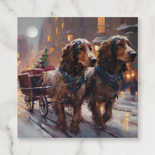 English Cocker Spaniel Christmas Festive Season Favor Tags