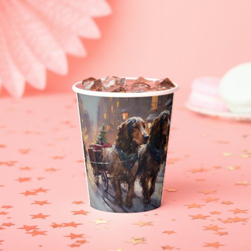 English Cocker Spaniel Christmas Festive Season Paper Cups