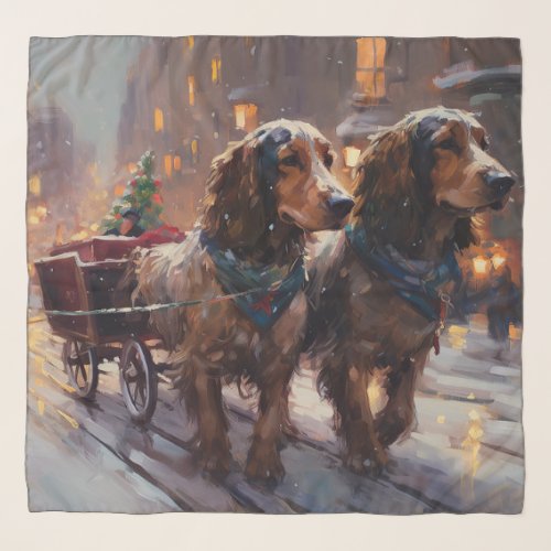 English Cocker Spaniel Christmas Festive Season Scarf