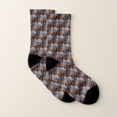 English Cocker Spaniel Christmas Festive Season Socks