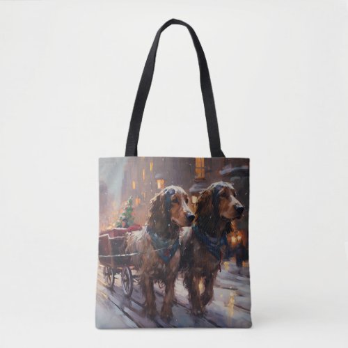 English Cocker Spaniel Christmas Festive Season Tote Bag