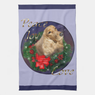 English Cocker Spaniel Christmas Towel