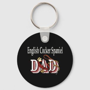 English Cocker Spaniel DAD Keychain