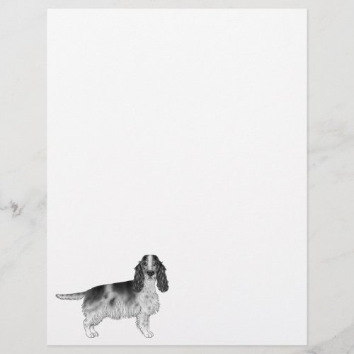 English Cocker Spaniel Design In Black And White Letterhead