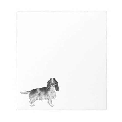 English Cocker Spaniel Design In Black And White Notepad