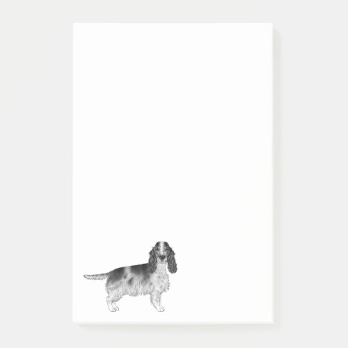 English Cocker Spaniel Design In Black And White Post_it Notes