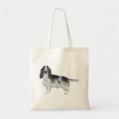 English Cocker Spaniel Design In Black And White Tote Bag