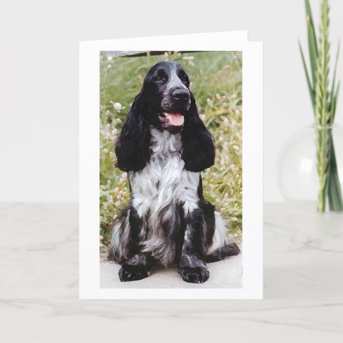 English Cocker Spaniel Dog Blank Greeting Card