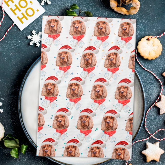 English Cocker Spaniel Dog Breed Christmas Kitchen Towel (Creator Uploaded)