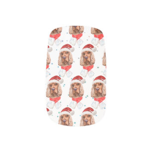 English Cocker Spaniel Dog Breed Christmas Minx Nail Art
