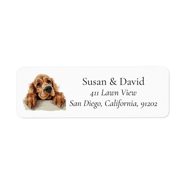 English Cocker Spaniel Dog Breed Pet Lovers Label (Front)