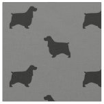 English Cocker Spaniel Dog Breed Silhouettes Fabric