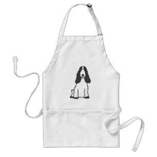 English Cocker Spaniel Dog Cartoon Adult Apron