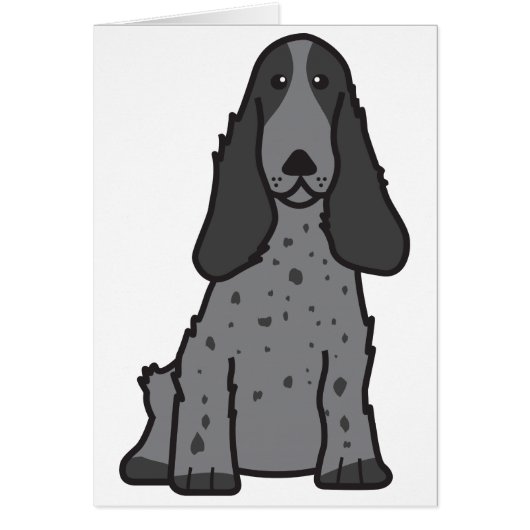 English Cocker Spaniel Dog Cartoon Cards (Front)