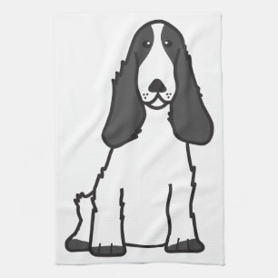 English Cocker Spaniel Dog Cartoon Kitchen Towel