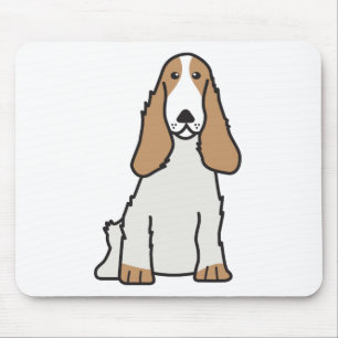 English Cocker Spaniel Dog Cartoon Mouse Pad