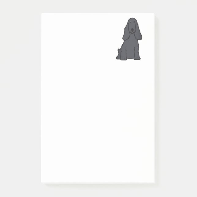 English Cocker Spaniel Dog Cartoon Post-it Notes (Front)