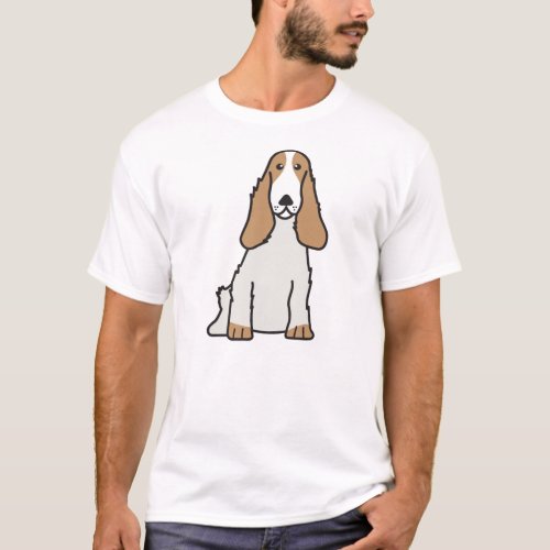 English Cocker Spaniel Dog Cartoon T_Shirt