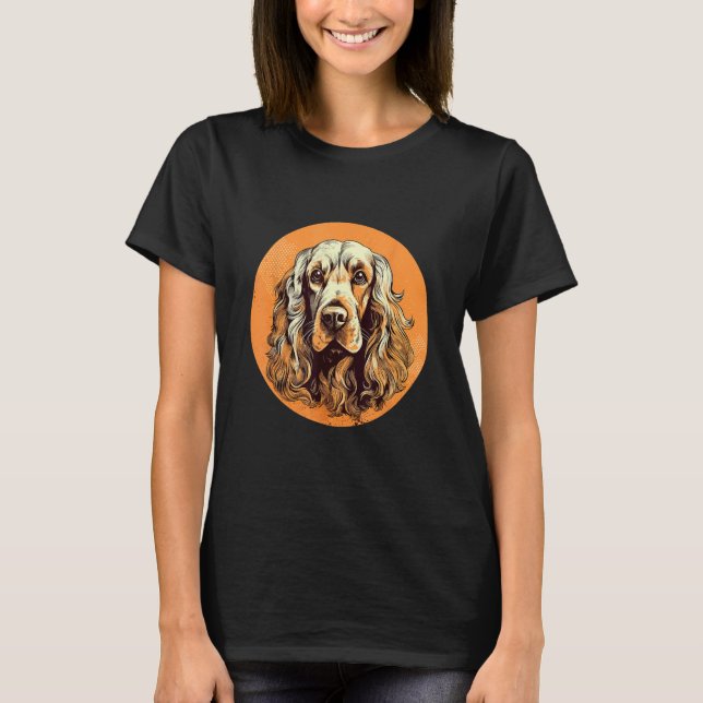English Cocker Spaniel Dog Cute Breed Dog Design T-Shirt (Front)