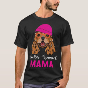 English Cocker Spaniel dog owner mother glasses an T-Shirt