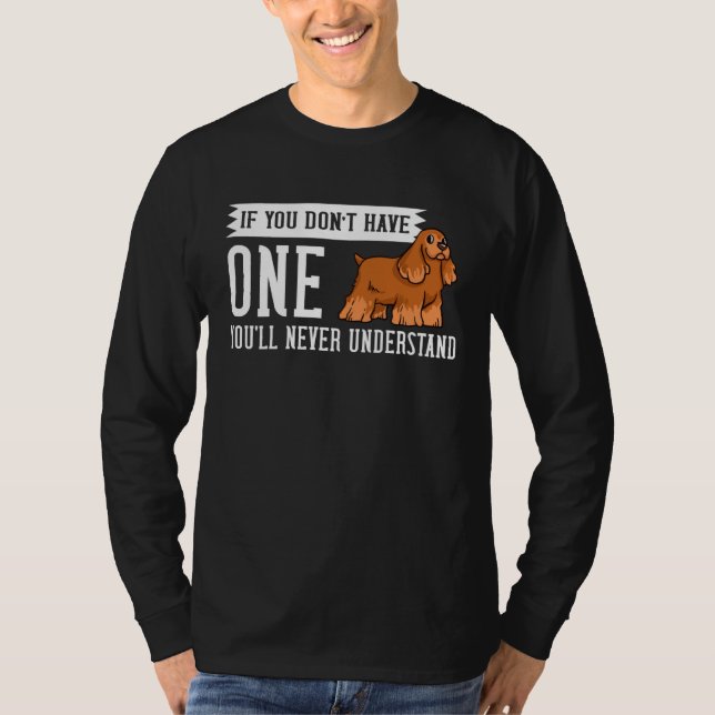 English Cocker Spaniel Dog  Puppies Owner T-Shirt (Front)