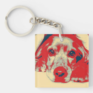 English cocker spaniel, Dog, Puppy Keychain