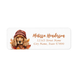 English Cocker Spaniel Dog Return Address Labels